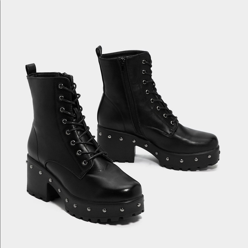 NASTY GAL TOTAL STUD CHUNKY BOOT